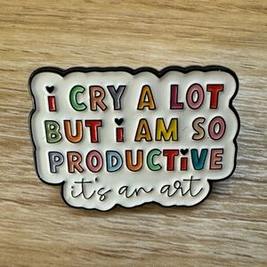 TAYLOR SWIFT inspired TTPD Pin“I cry a lot but I’m so productive, it’s an art” 🏰